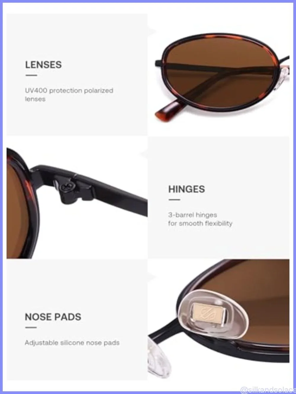 Polarized Oval Retro 80s 90s Sunglasses UV400 Unisex Lightweight Metal